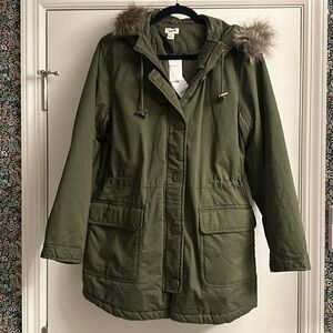 NEW J CREW (not factory) Green Anorak Size Medium